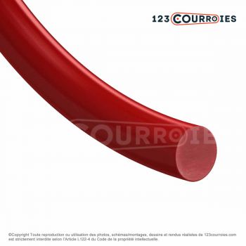 Le modèle de Courroie ronde thermosoudable rouge diamètre 5 mm - CR5-ROUGE