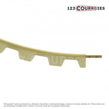 Le modèle de Courroie dentée en polyuréthane AT5-225-6 - AT5-225-6