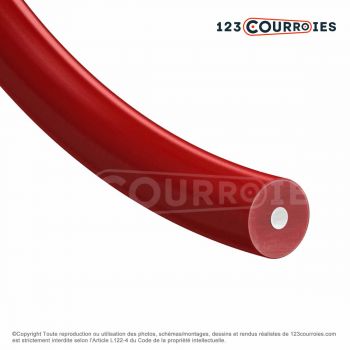 Le modèle de Courroie ronde thermosoudable rouge renforcée diamètre 8 mm - CR8-RENFP-ROUGE