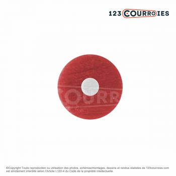 Le modèle de Courroie ronde thermosoudable rouge renforcée diamètre 10 mm - CR10-RENFP-ROUGE