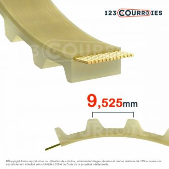 Le modèle de Courroie dentée en polyuréthane Optibelt Alpha torque 124L050-PU - 124L050-PU-OPTIBELT