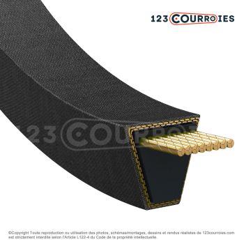 Le modèle de Courroie trapézoidale lisse Contitech Conti V 20X2650 Li - 20X2650-CONTITECH