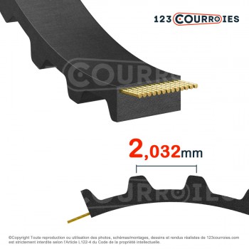 Le modèle de Courroie dentée simple 45MXL019 - 45MXL019