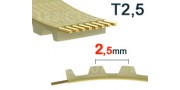 Courroie dentée T2.5 pas 2.5mm