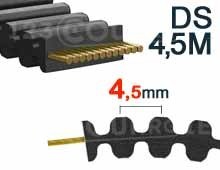 Nos modèles de Courroie dentée DS4.5M pas 4.5mm