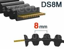 Nos modèles de Courroie dentée DS8M pas 8mm